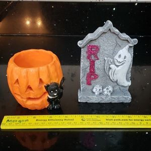 HOST PICK. Vintage Resin/Cement Halloween Decorations